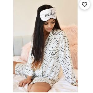 Confetti Hearts Sleep-shirt w/monogram "C"